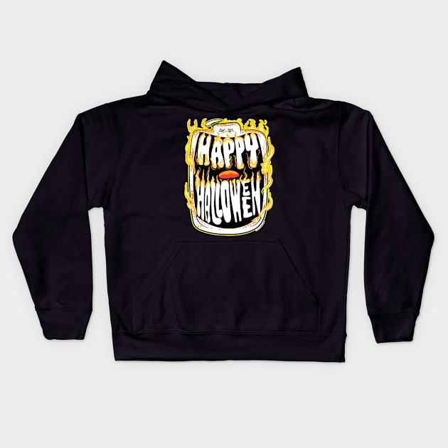 Happy Halloween Grin from the Stay Puft Marshmellow Man Kids Hoodie by eShirtLabs